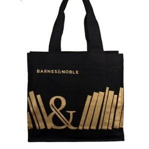 2/$30 BARNES & NOBLE Black Ampersand Membership Tote, 100% Cotton